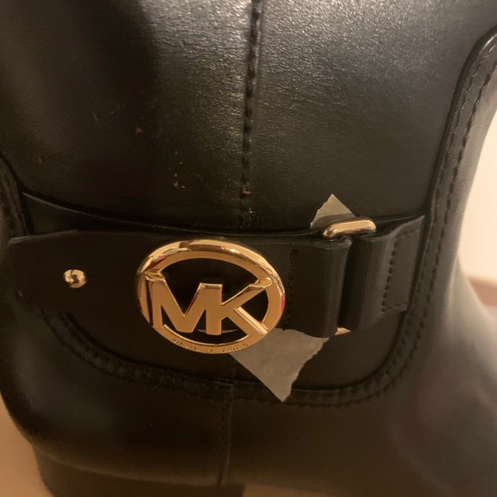 Michael Kors Black Boots with Gold Logo